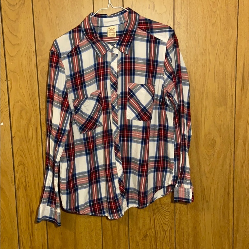 Juniors Plaid Shirt - XL